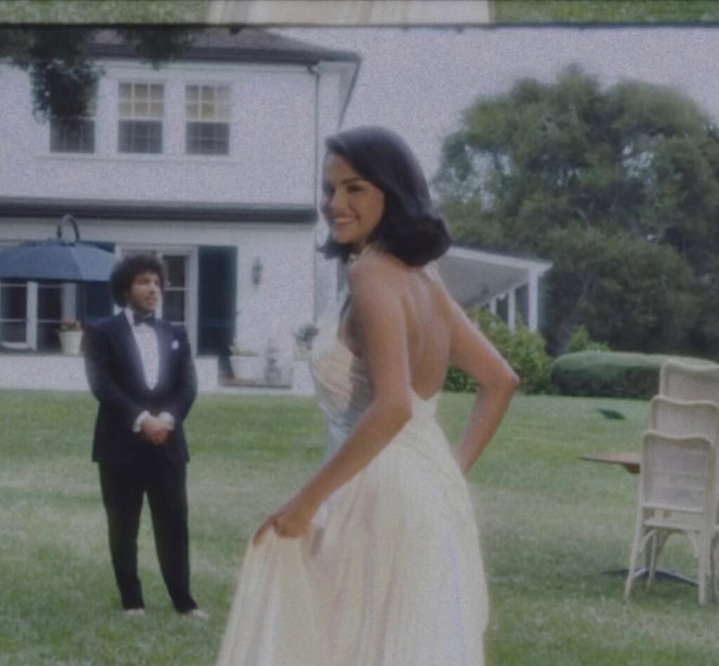 joyful bride smiling during intimate outdoor California wedding ceremony